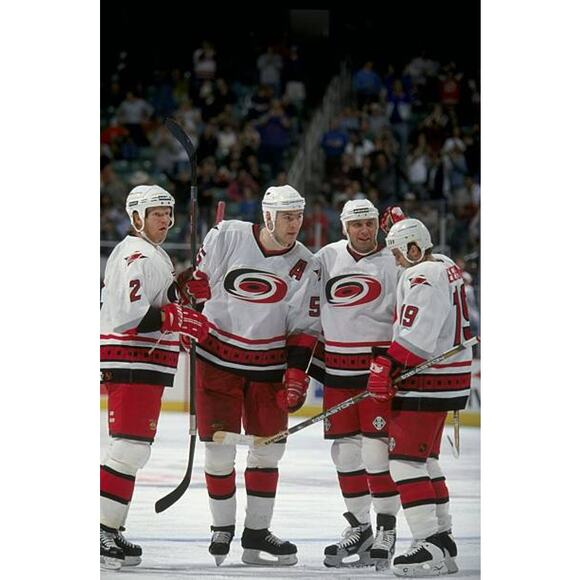 Carolina Hurricanes 1997-99 STARTER jersey AUTHENTIC 48-R M white NHL hockey vtg - Picture 8 of 11